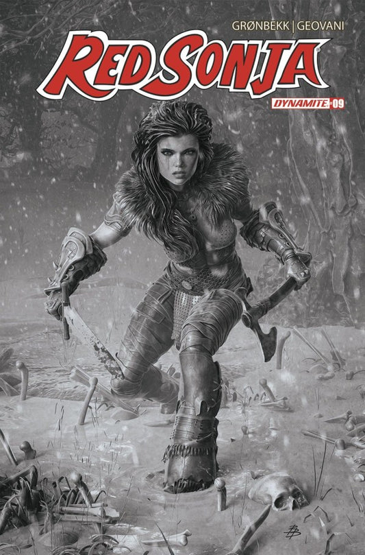 Red Sonja #9 (Cover O 1:10 Björn Barends Black & White Variant)