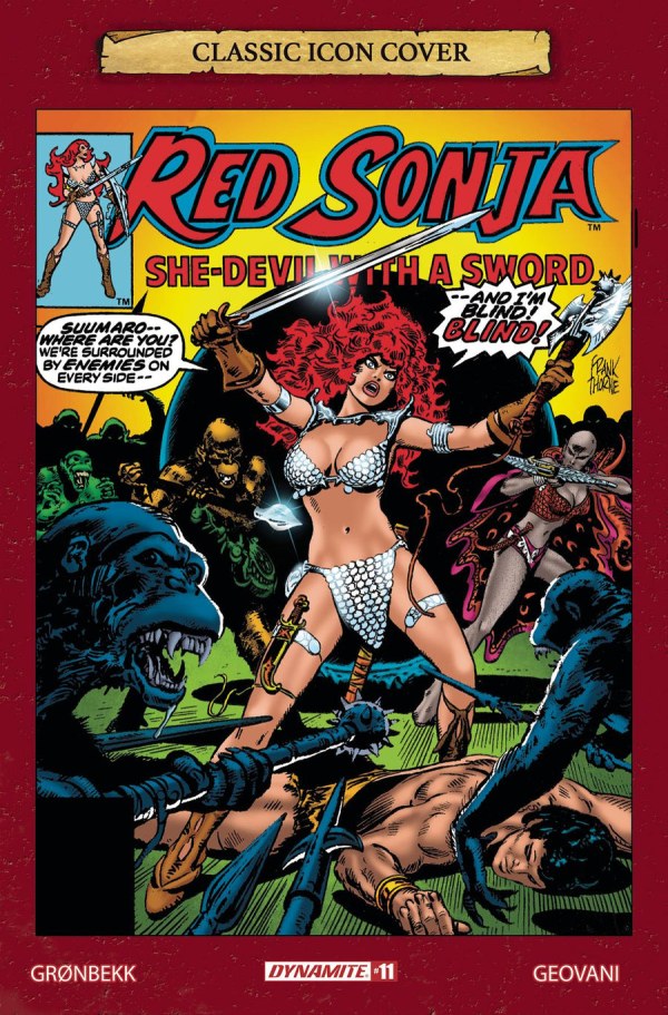 Red Sonja #11 (Cover G 1:10 Frank Thorne Classic Icon Variant)