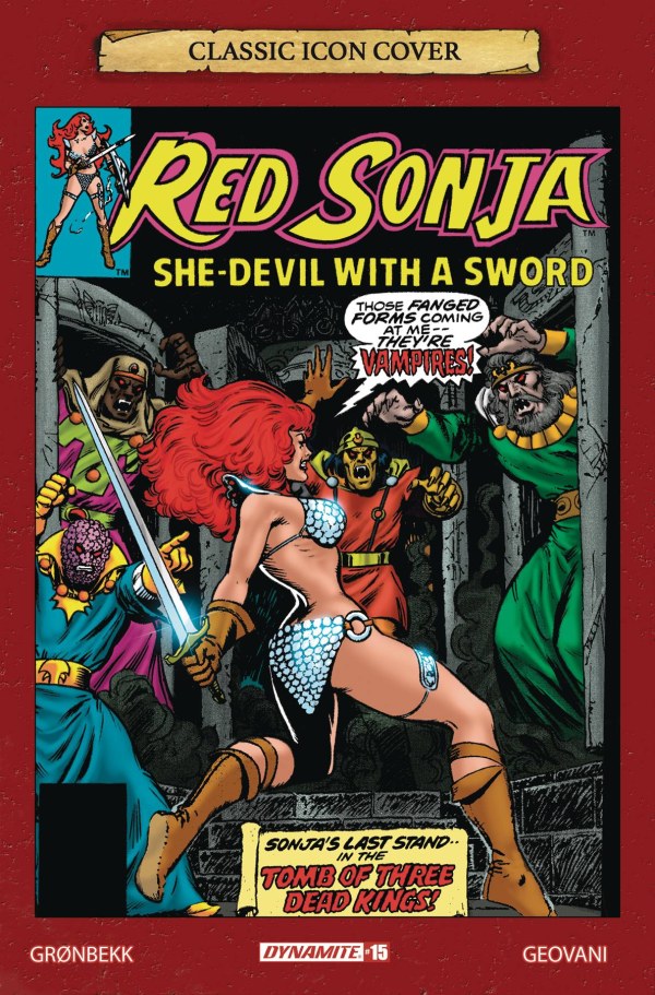 Red Sonja #15 (Cover G 1:10 Frank Brunner Classic Icon Variant)