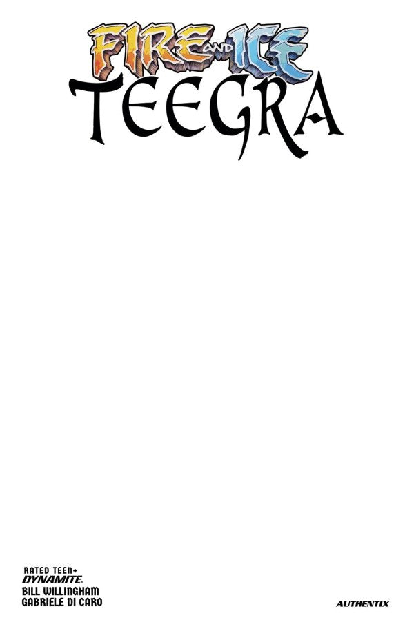 Fire and Ice: Teegra #1 (Cover C Blank Sketch Variant)