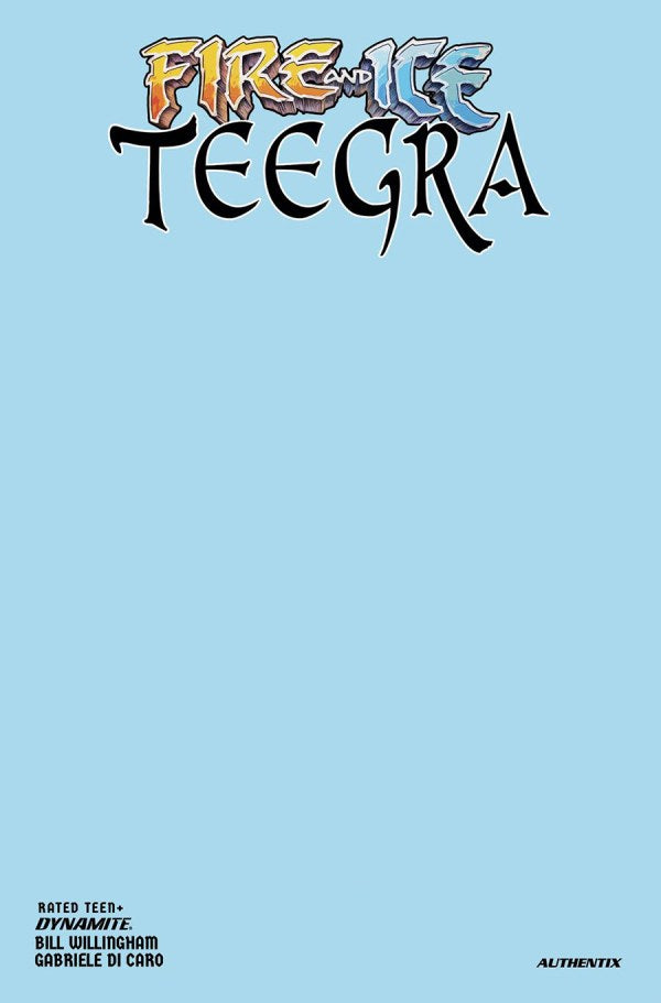 Fire and Ice: Teegra #1 (Cover G Ice Blank Authentx Variant)