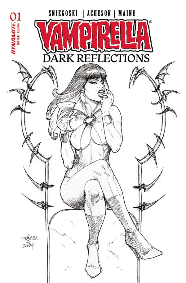 Vampirella: Dark Reflections #1 (Cover M 1:10 Joseph Michael Linsner Line Art Variant)
