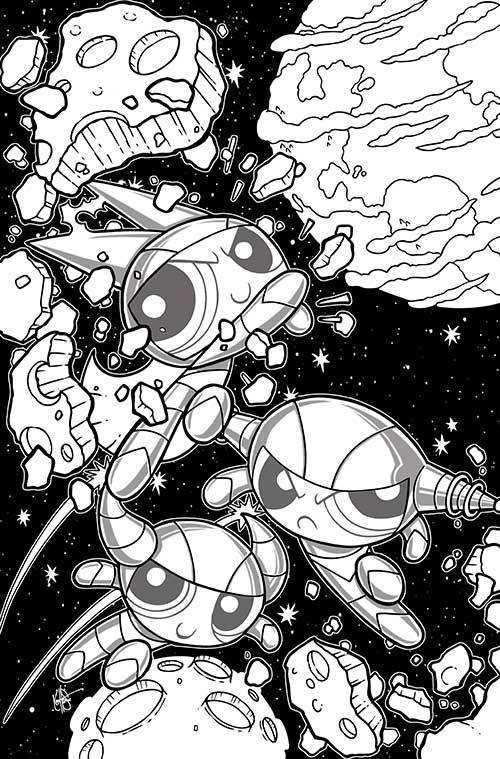 The Powerpuff Girls #5 (CVR L 7 COPY FOC INCV HAESER LINE ART VIR)