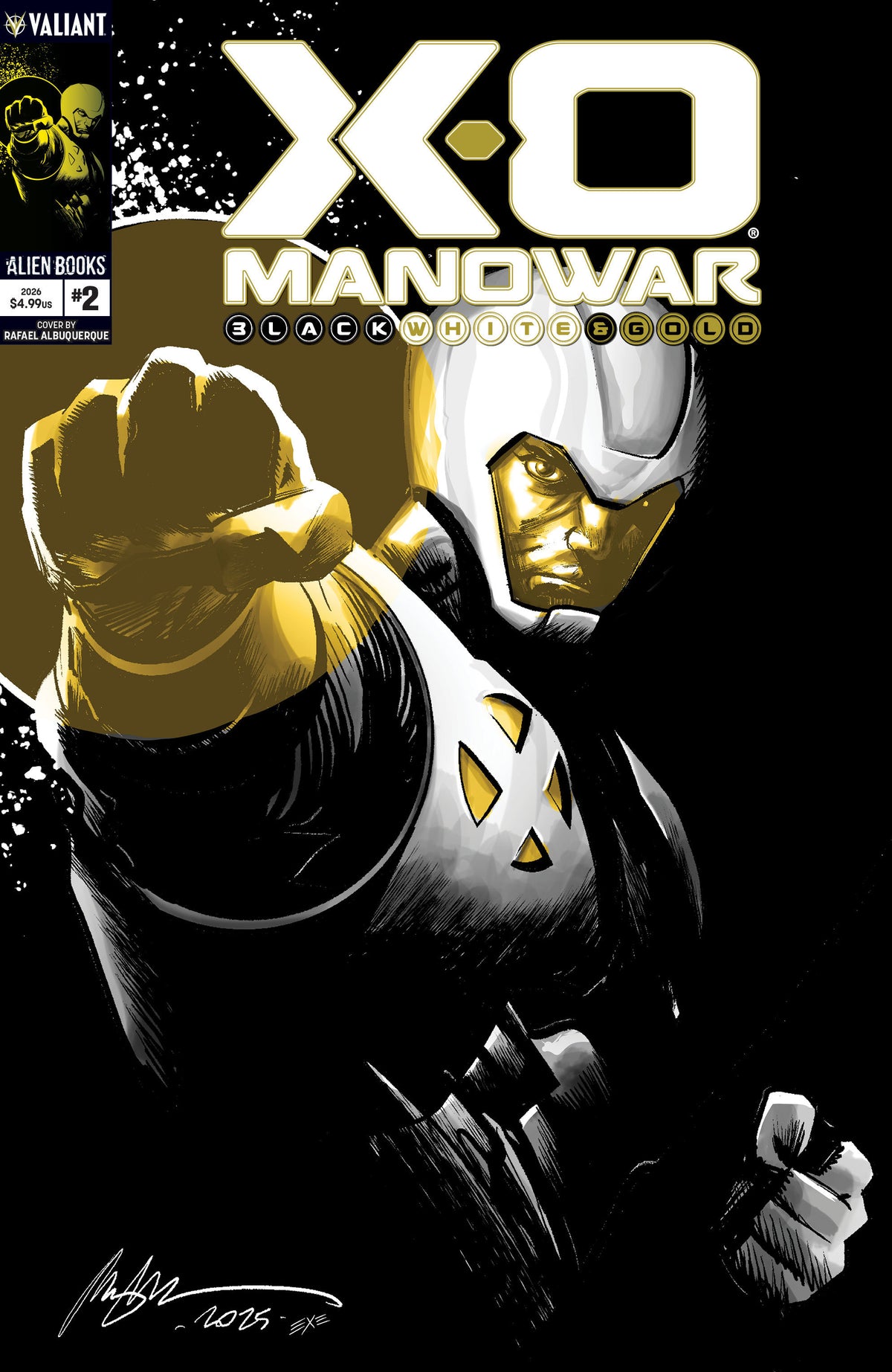 X-O Manowar: Black, White & Gold #2 (Cover A (Albuquerque)) - PREORDER