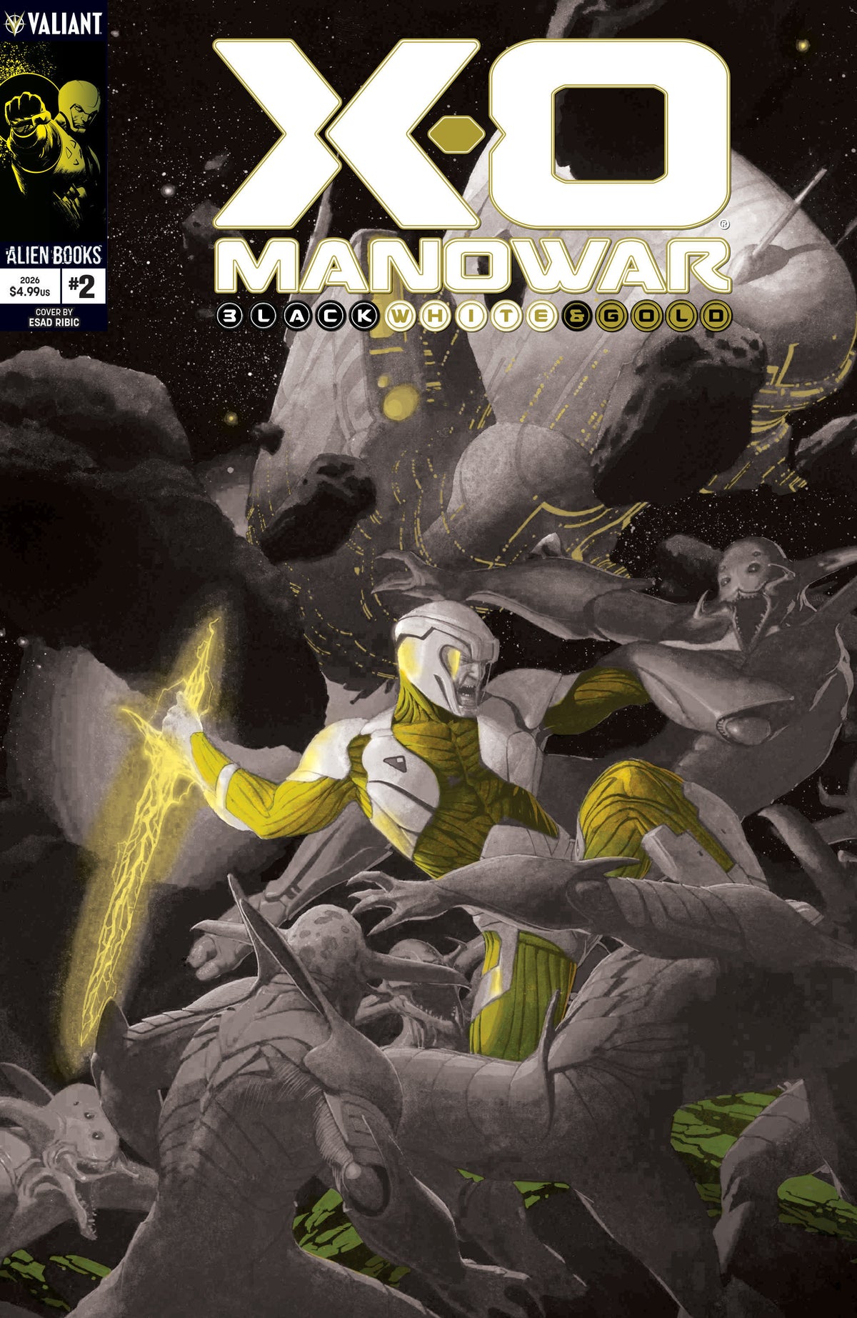 X-O Manowar: Black, White & Gold #2 (Variant B (Ribic Black, White & Gold Variant)) - PREORDER