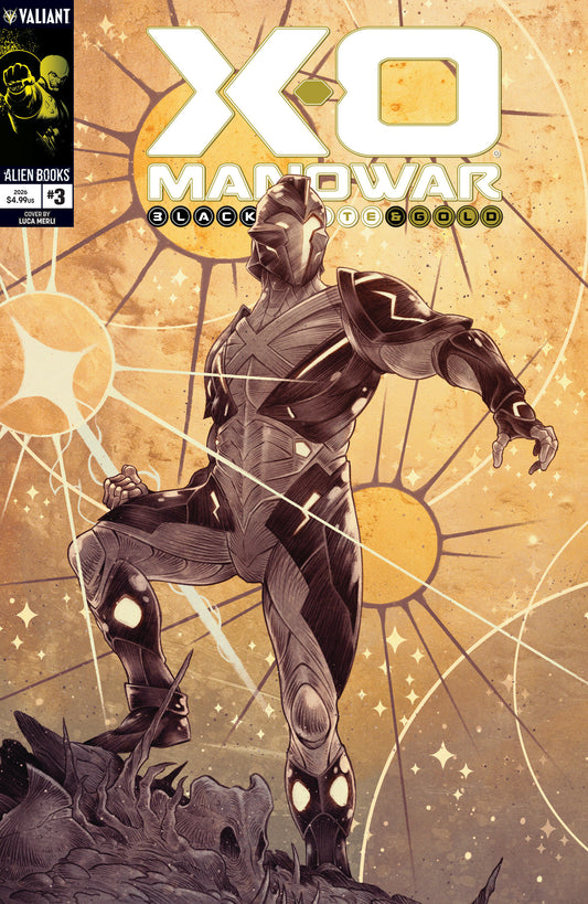 X-O Manowar: Black, White & Gold #3 (Cover A (Merli)) - PREORDER
