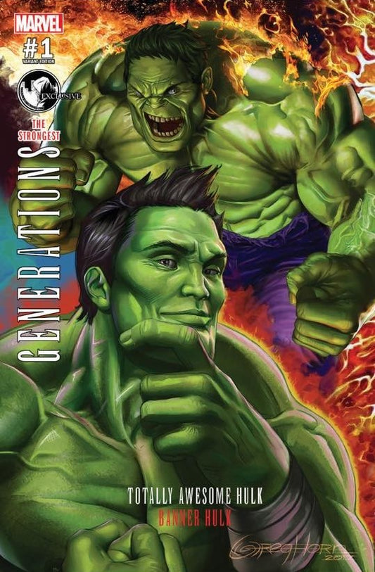 Generations: Banner Hulk & The Totally Awesome Hulk #1 (Unknown Comics Greg Horn Connecting Variant)