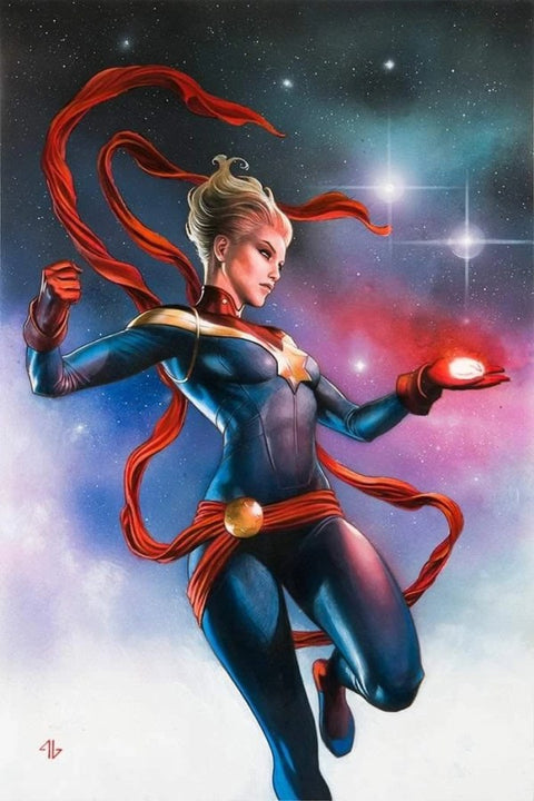 Infinity Countdown #1 Unknown Comics Granov Captain Marvel Holds Infinity Virgin Variant cover