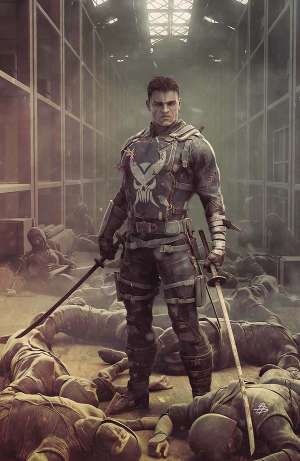 Punisher #1 (Unknown Comics / Street Level Hero / Comic Traders Björn Barends Virgin Variant)