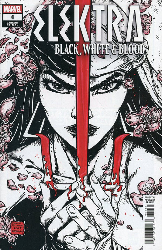 Elektra: Black, White & Blood #4 (1:25 Eastman Variant)