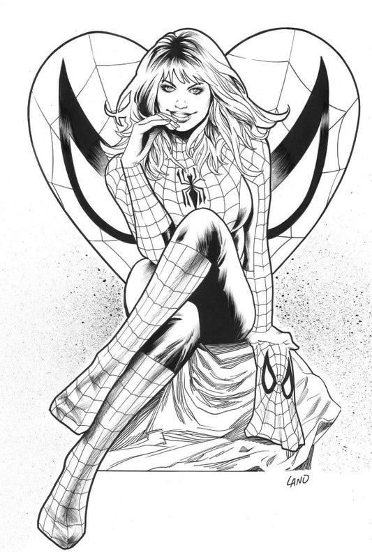 The Amazing Spider-Man #25 (1:50 Greg Land Black & White Virgin Variant)