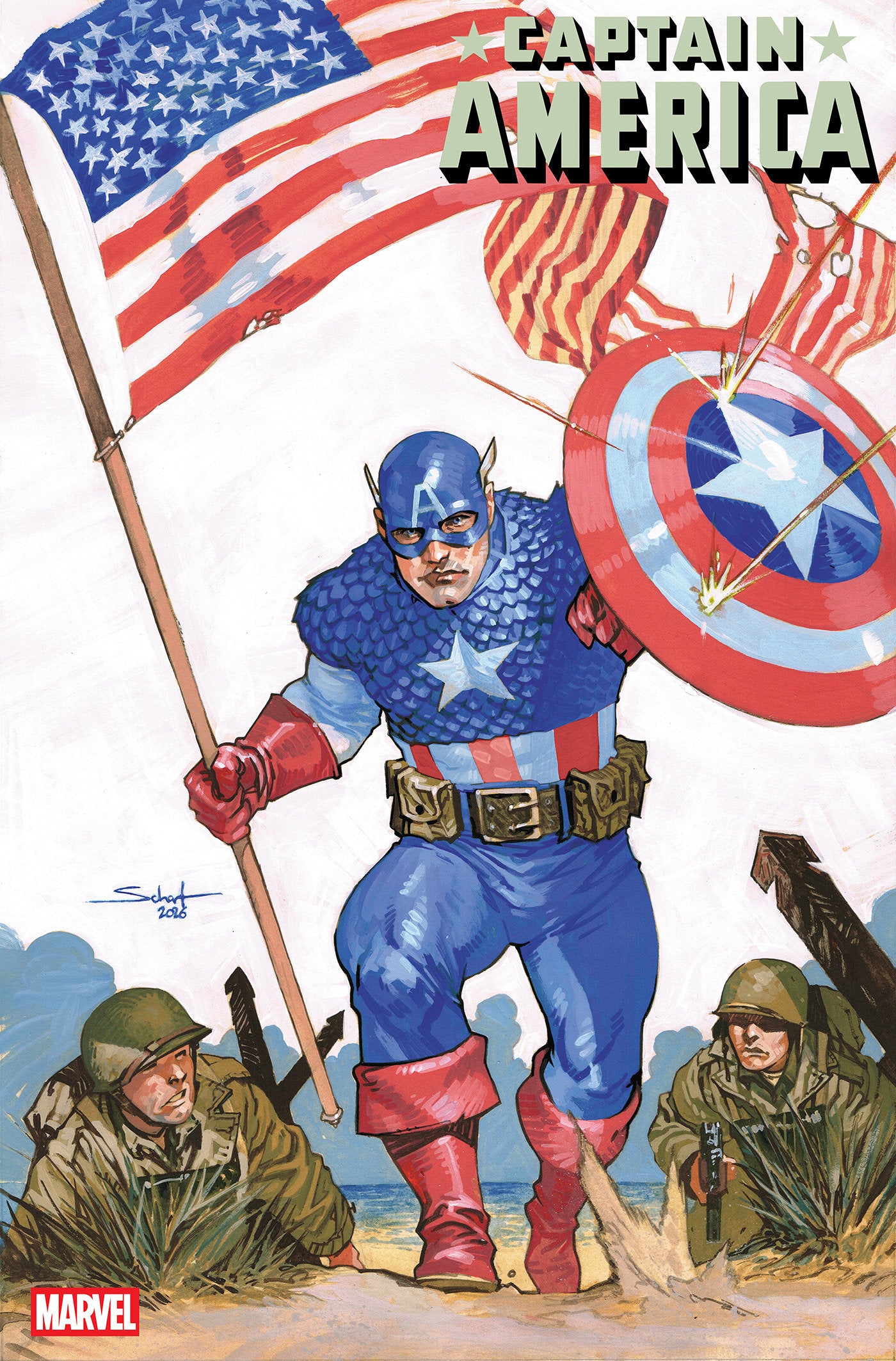 CAPTAIN AMERICA #16 (JONAS SCHARF ART STYLE VARIANT) - PREORDER