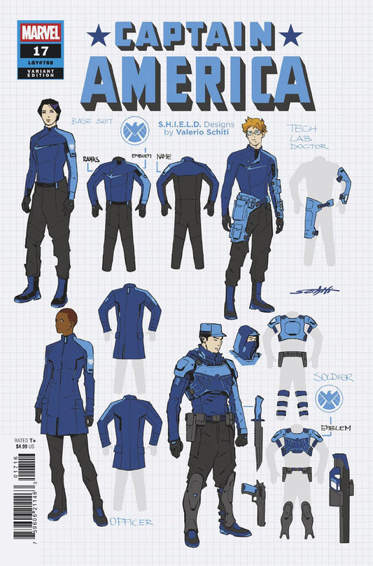 CAPTAIN AMERICA #17 (VALERIO SCHITI DESIGN VARIANT) - PREORDER