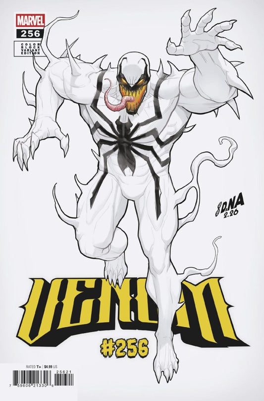Venom #256 (David Nakayama Color Block White Variant)