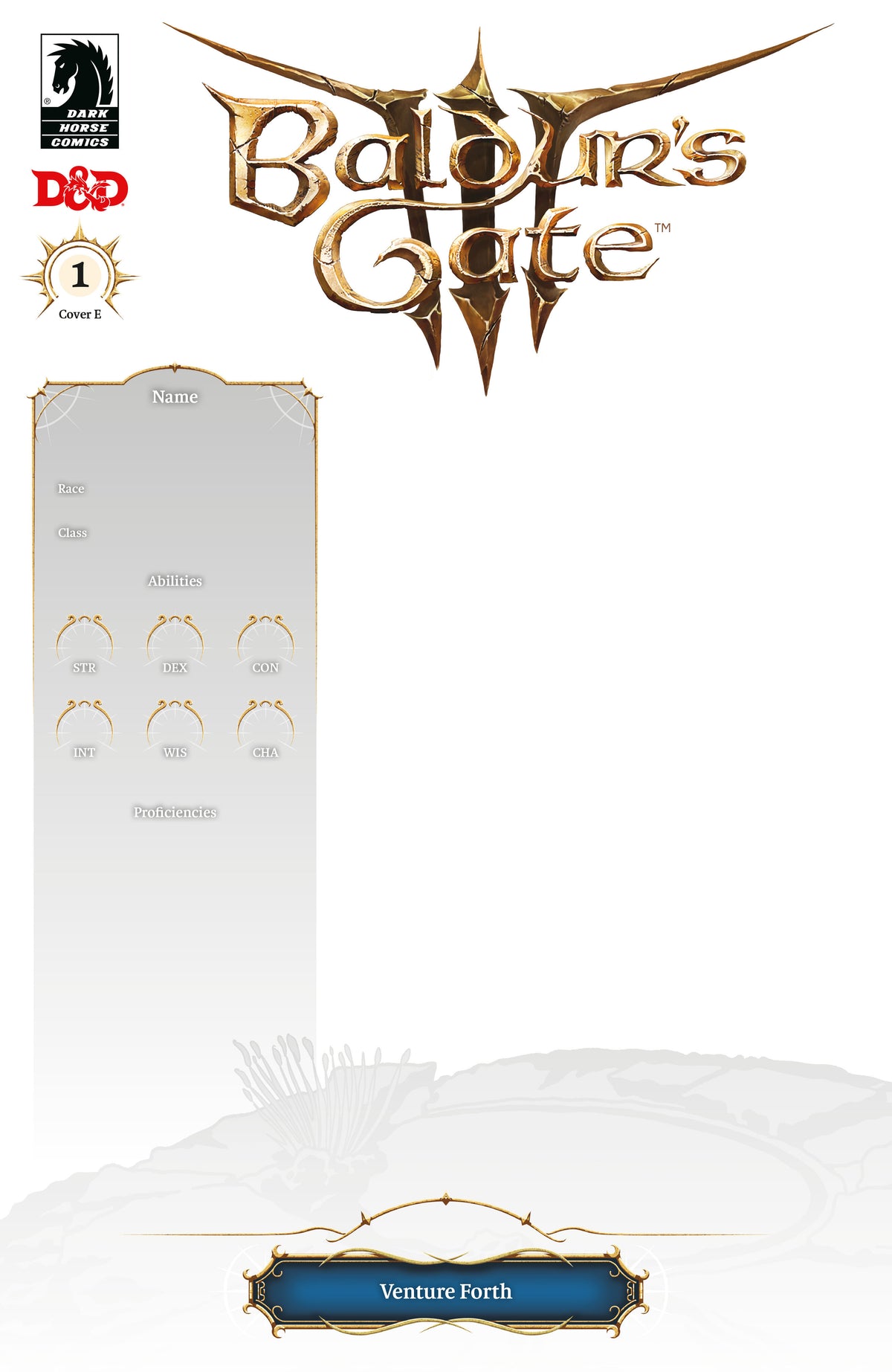 Baldur's Gate III #1 (CVR E) (Blank) (Character Creation) - PREORDER