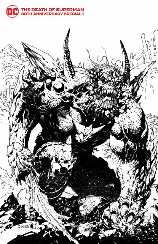 The Death of Superman 30th Anniversary Special #1 (Cover H Incentive 1:50 Lee & Williams B&W Variant)