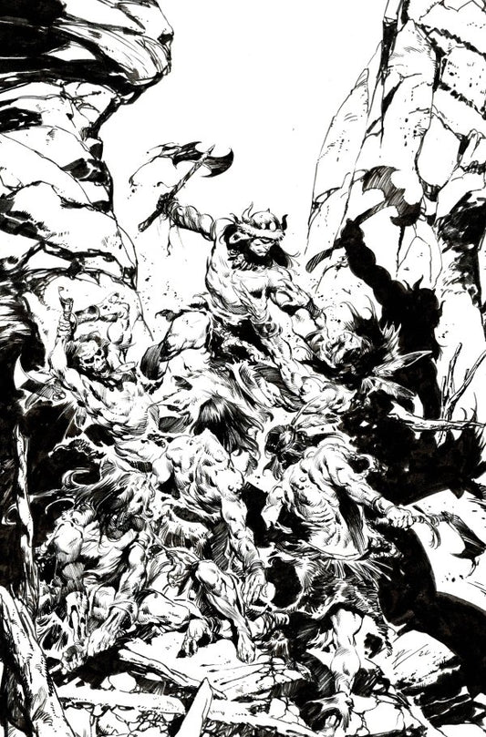Conan the Barbarian #1 (Cover J 1:10 Inventive Torre Virgin B&W)