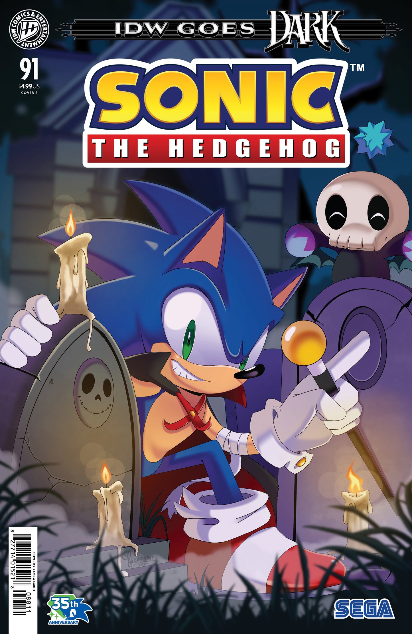 Sonic the Hedgehog #91 (Variant E (Kareh IDW Goes Dark Variant)) - PREORDER