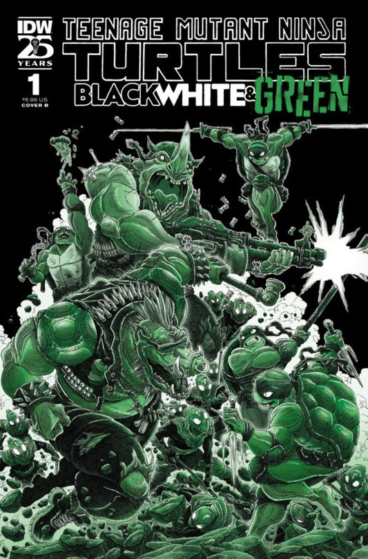 Teenage Mutant Ninja Turtles: Black, White, & Green #1 (Cover B James Stokoe Variant)