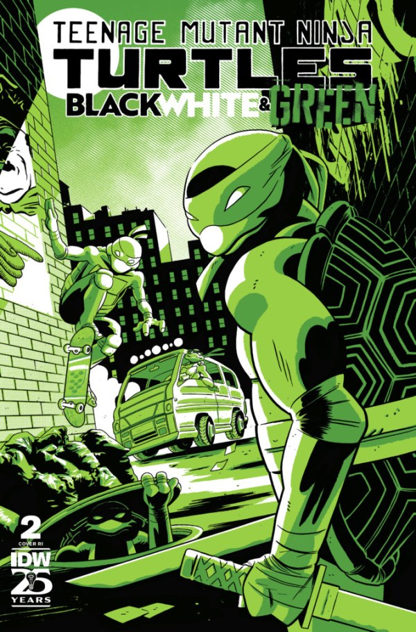 Teenage Mutant Ninja Turtles: Black, White, & Green #2 (Cover C 1:10 Tyler Boss Foil Variant)