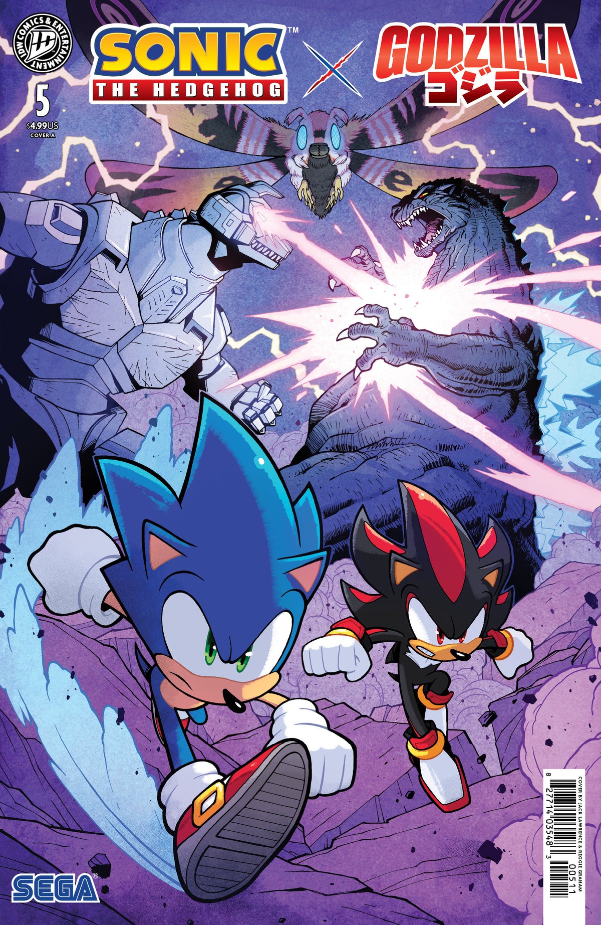 Sonic the Hedgehog x Godzilla #5 (Cover A (Lawrence)) - PREORDER