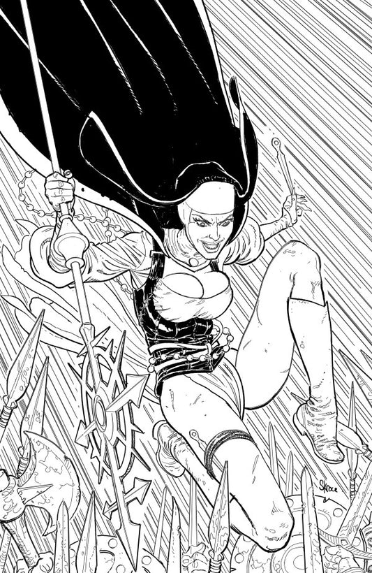 Marian Heretic #5 (Cover C Steve Skroce Black & White Unlimited Virgin Variant)
