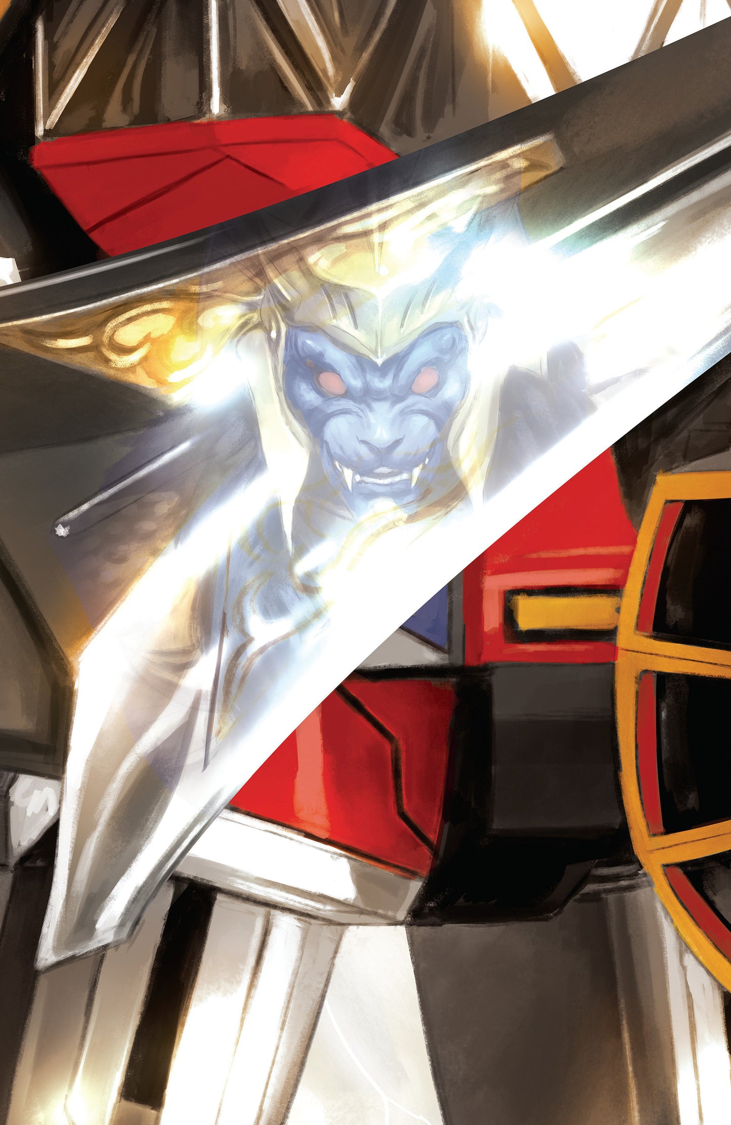 Mighty Morphin Power Rangers (2026) #5 (C Megazord Card Stock Connecting Variant (Full Art, Mercado)) - PREORDER