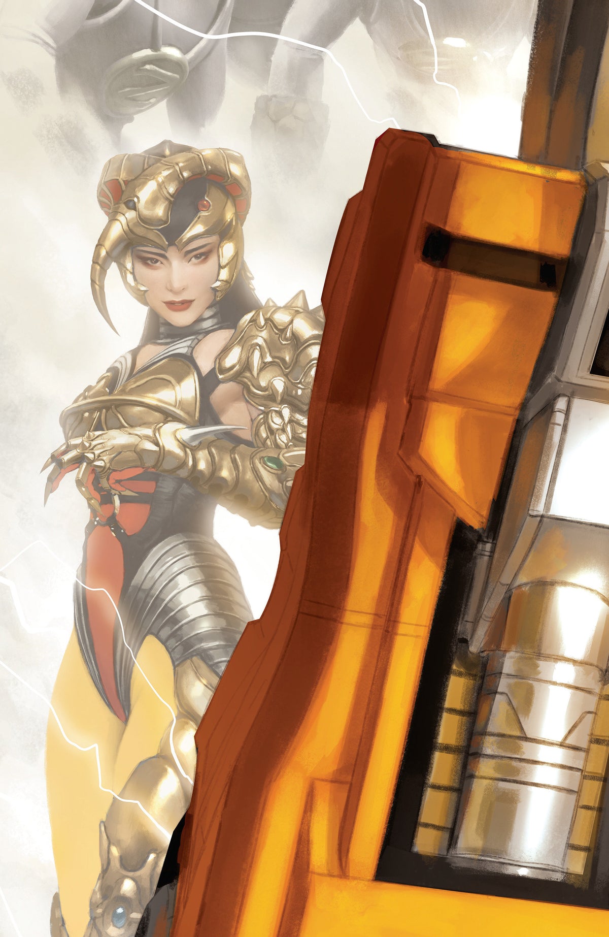 Mighty Morphin Power Rangers (2026) #7 (C Megazord Card Stock Connecting Variant (Full Art, Mercado)) - PREORDER
