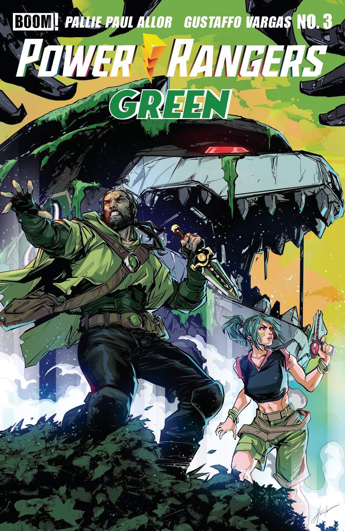 Power Rangers Green #3 (I FOC Reveal Variant (Dressed, Prasetya)) - PREORDER