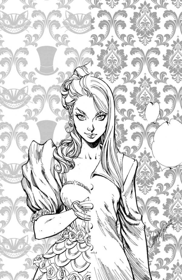 Alice Ever After #1 (Cover D 1:50 J. Scott Campbell Black & White Virgin Variant)