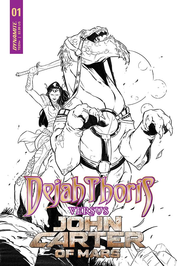 Dejah Thoris vs. John Carter of Mars #1 (Cover F 1:10 Miracolo Line Art)