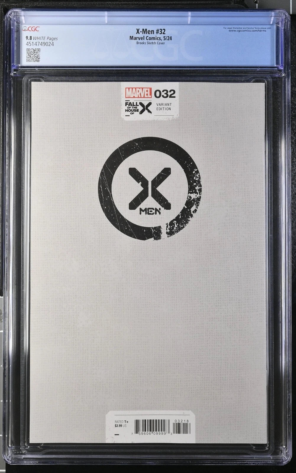 X-Men #32 (1:50 Mark Brooks Headshot Sketch Virgin Variant)