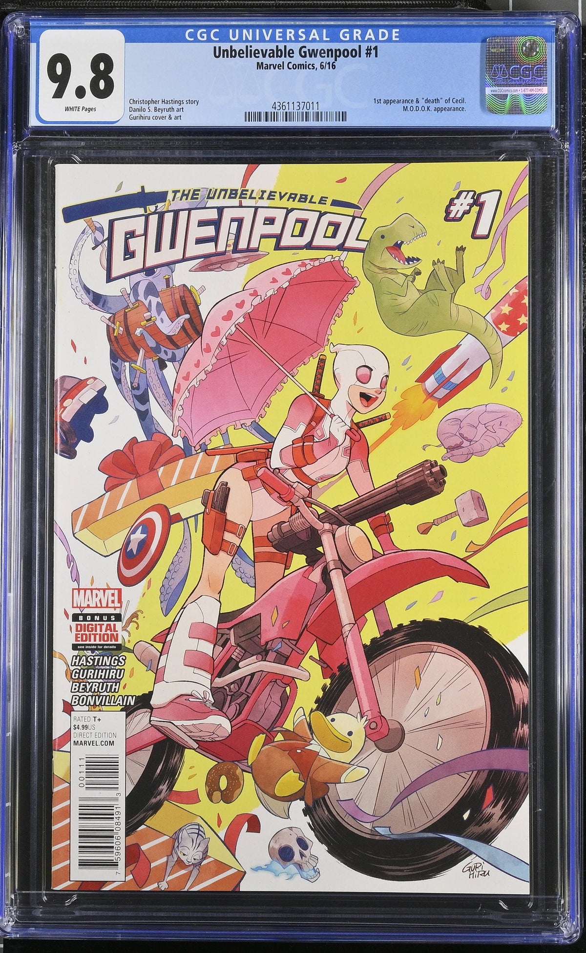 Unbelievable Gwenpool #1 CGC 9.8