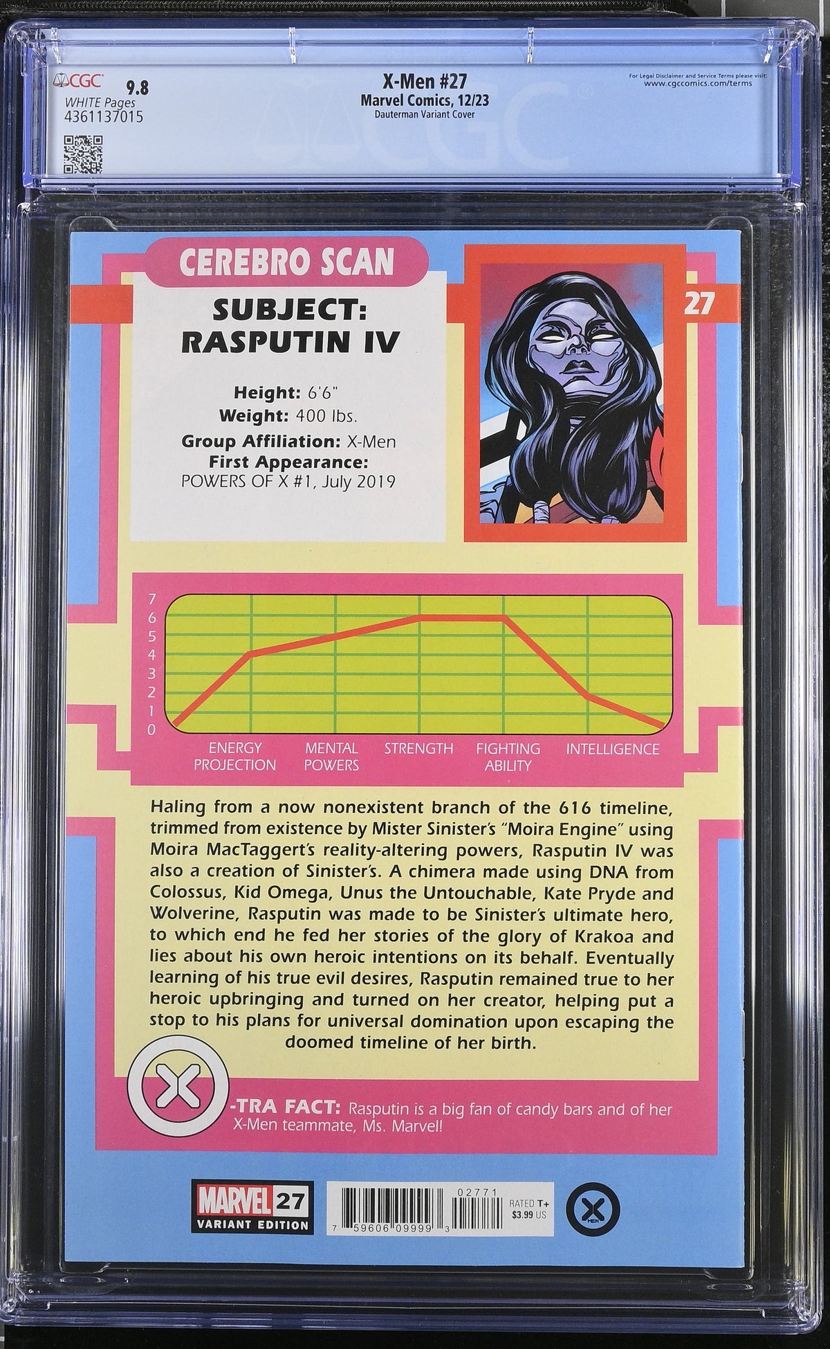 X-Men #27 (Russell Dauterman Trading Card Variant) CGC 9.8