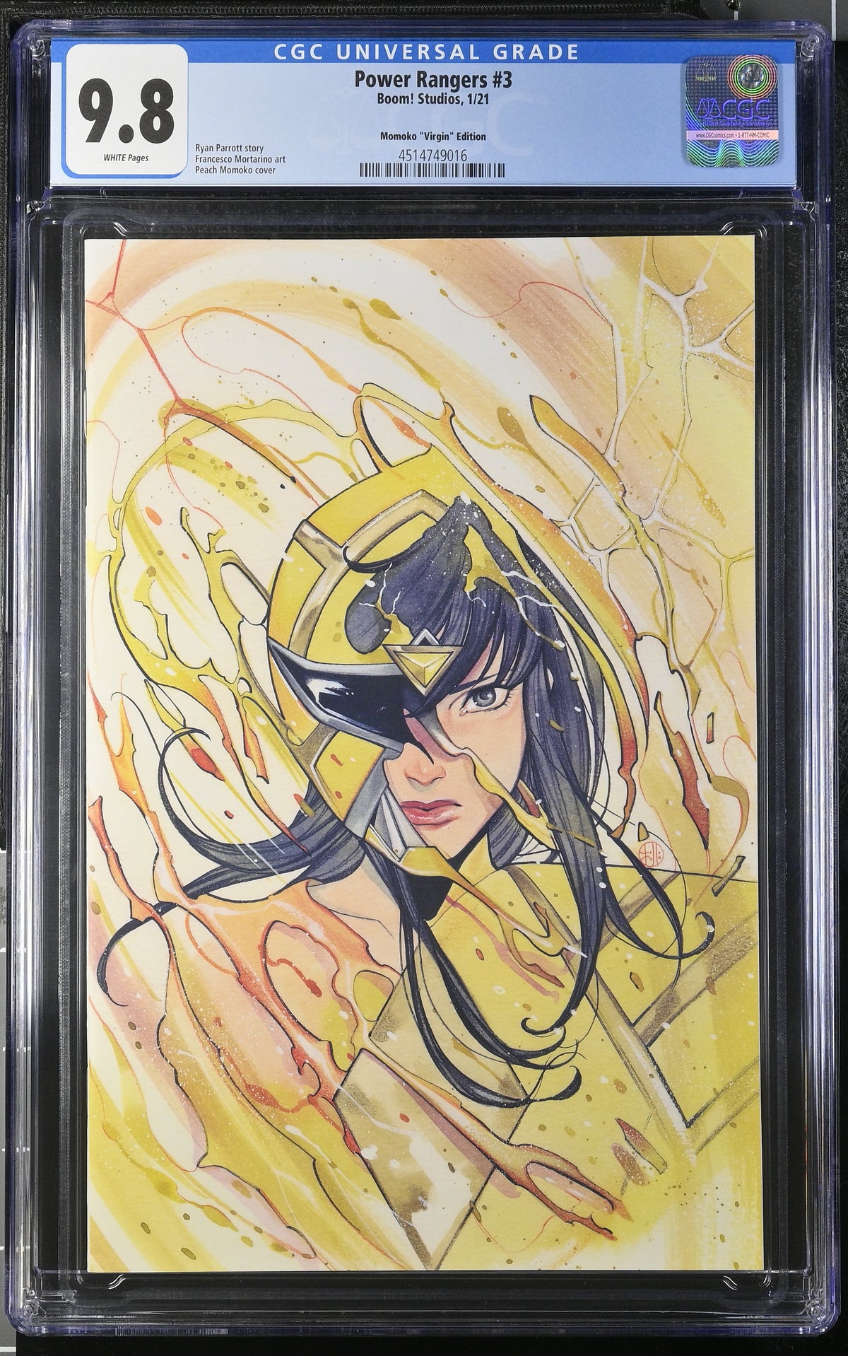 Power Rangers #3 (1:50 Peach Momoko Virgin Variant) CGC 9.8