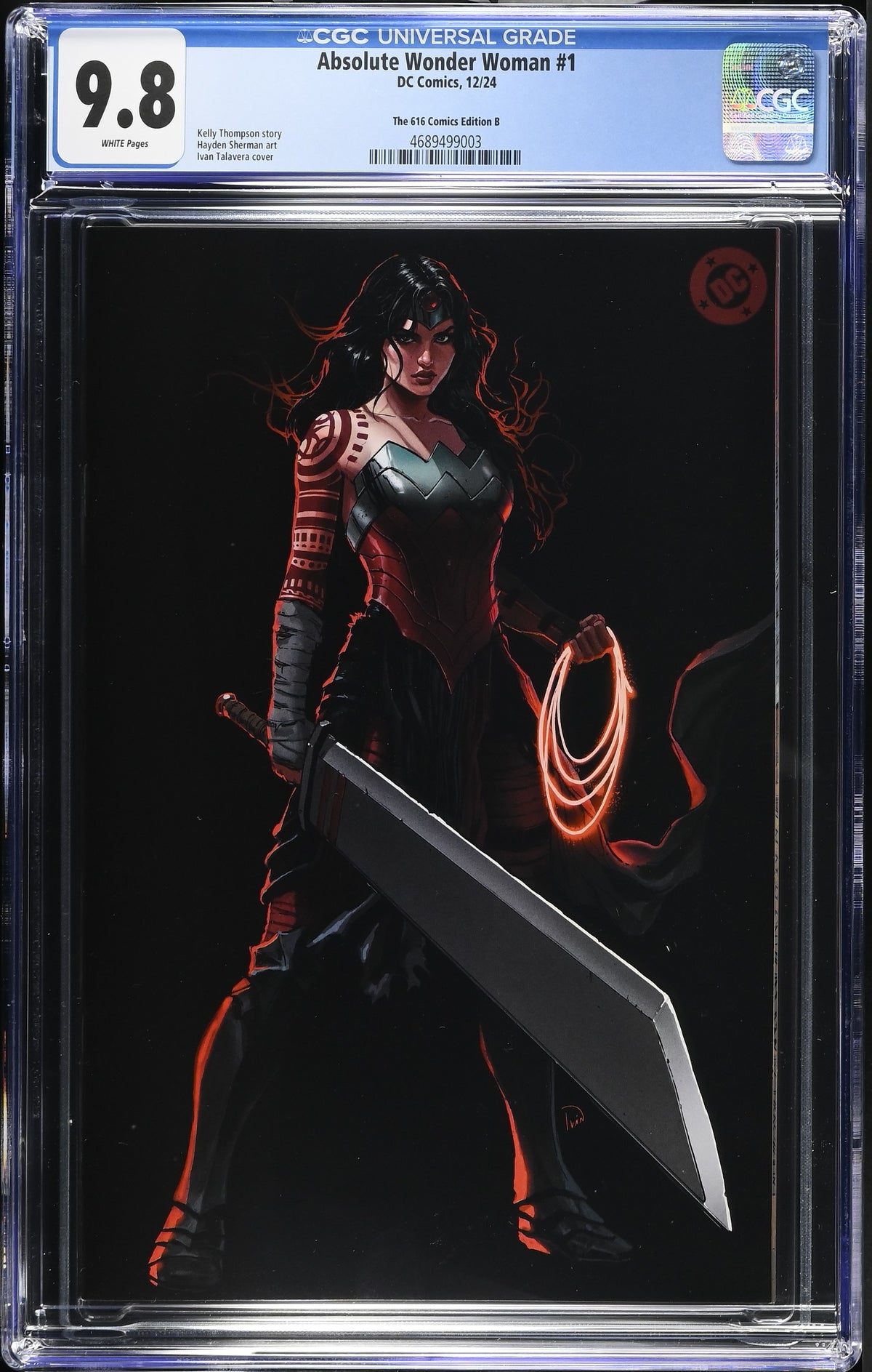 Absolute Wonder Woman #1 (616 Comics Ivan Talavera Virgin Variant) CGC 9.8