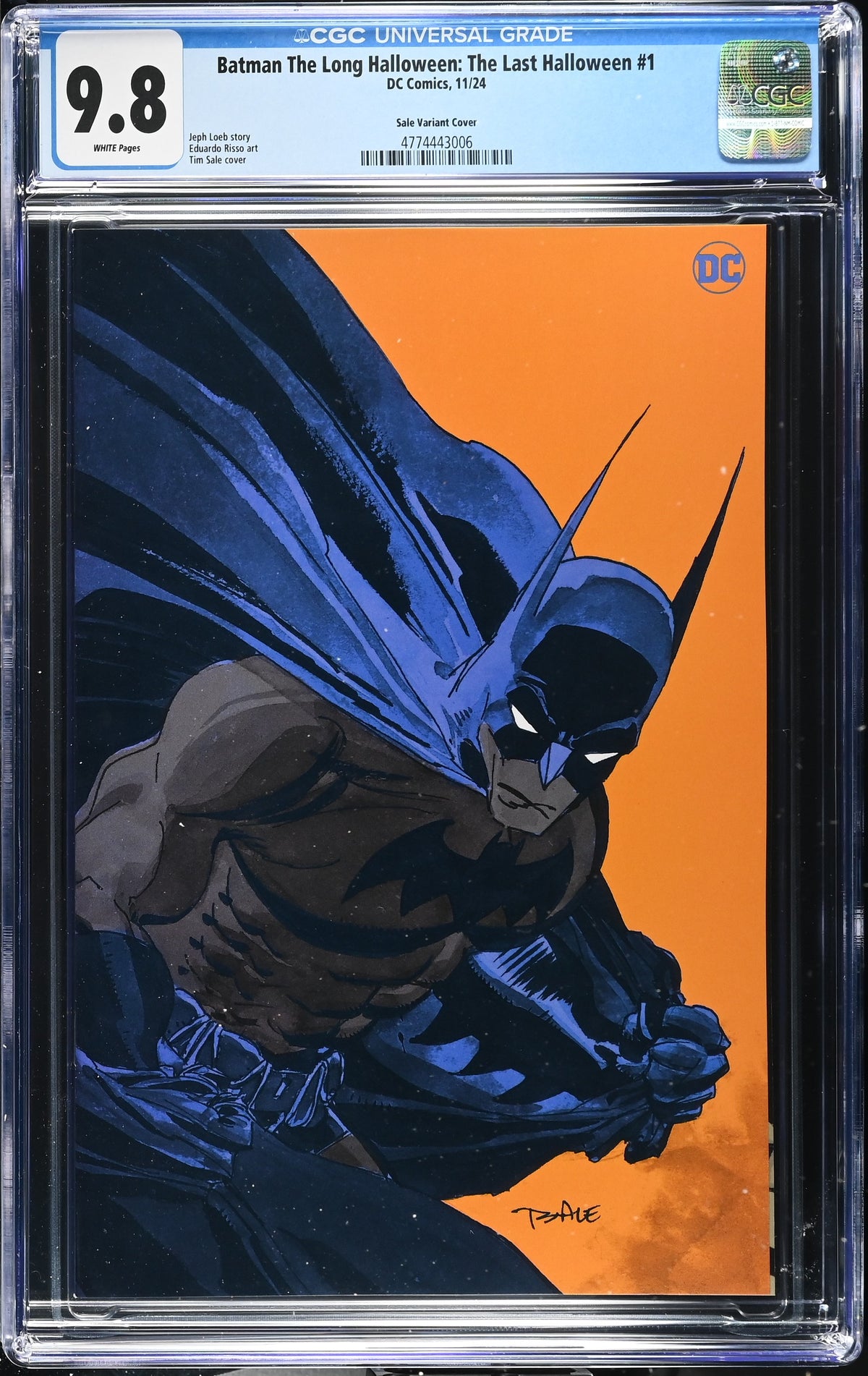 Batman The Long Halloween: The Last Halloween #1 (Cover E 1:50 Tim Sale Virgin Variant) CGC 9.8