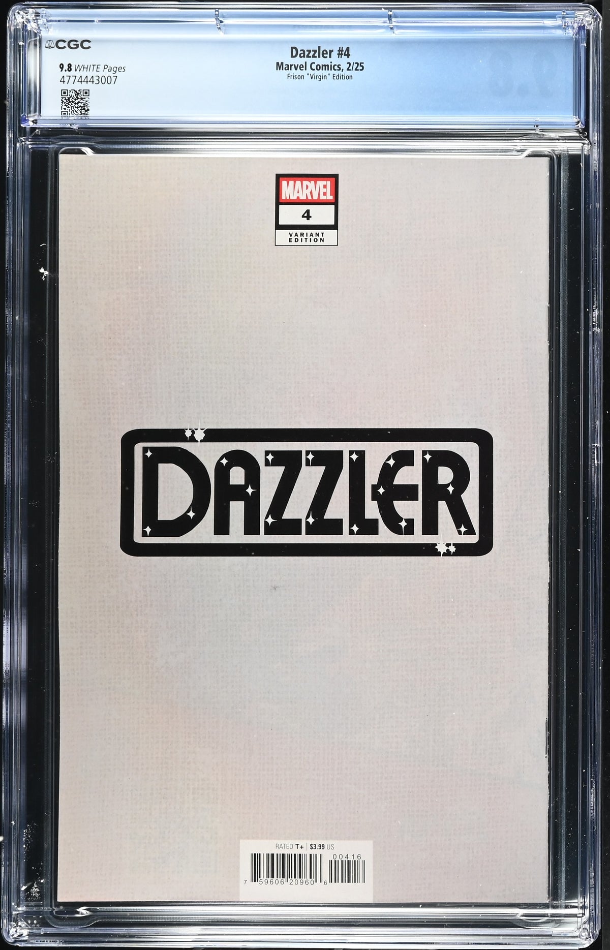 Dazzler #4 (Frison "Virgin" Edition) CGC 9.8