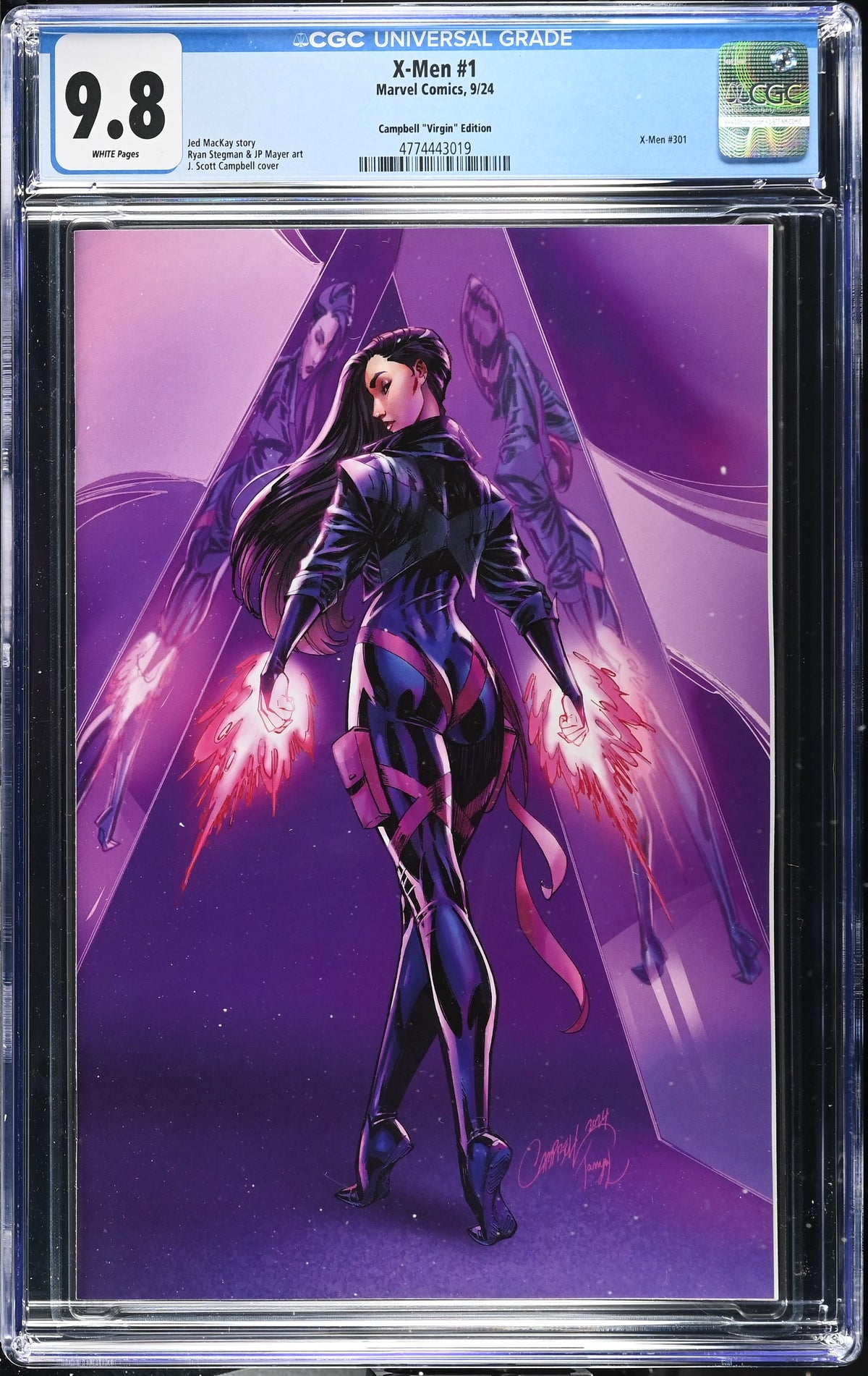 X-Men #1 (1:100 J. Scott Campbell Psylocke Virgin Variant) CGC 9.8