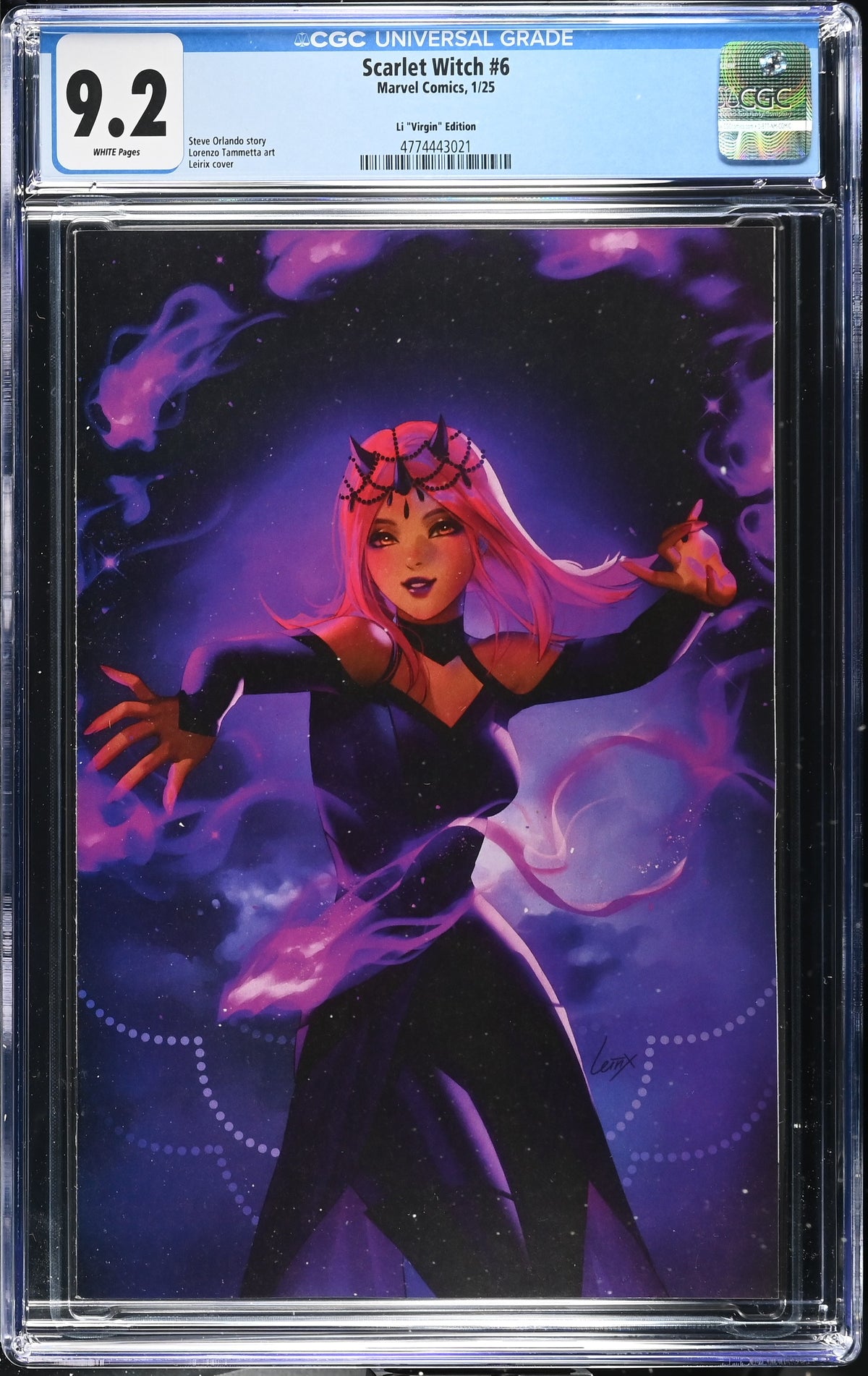 Scarlet Witch #6 (1:100 Lesley 'Leirix' Li Amaranth Virgin Variant) CGC 9.2