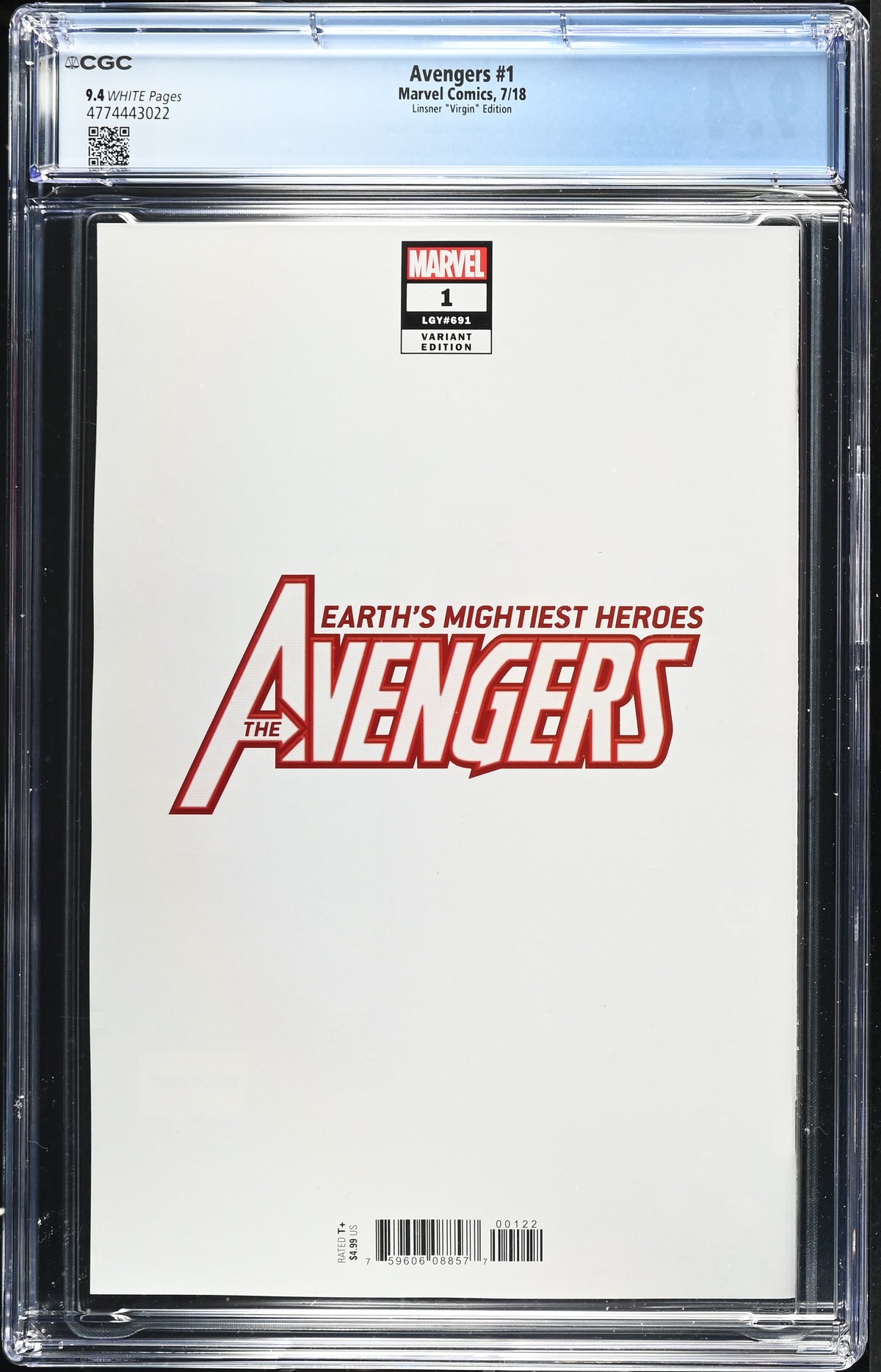 Avengers #1 (Linsner "Virgin" Edition) CGC 9.4