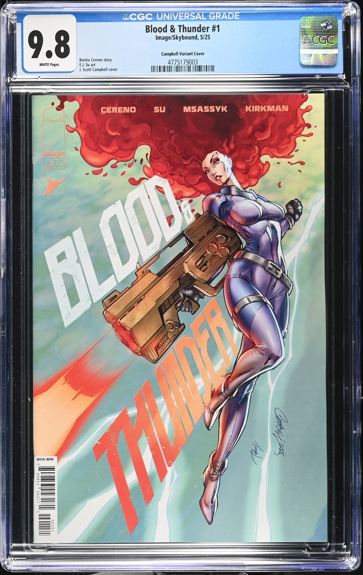 Blood & Thunder #1 (Cover E 1:50 J. Scott Campbell Variant) CGC 9.8