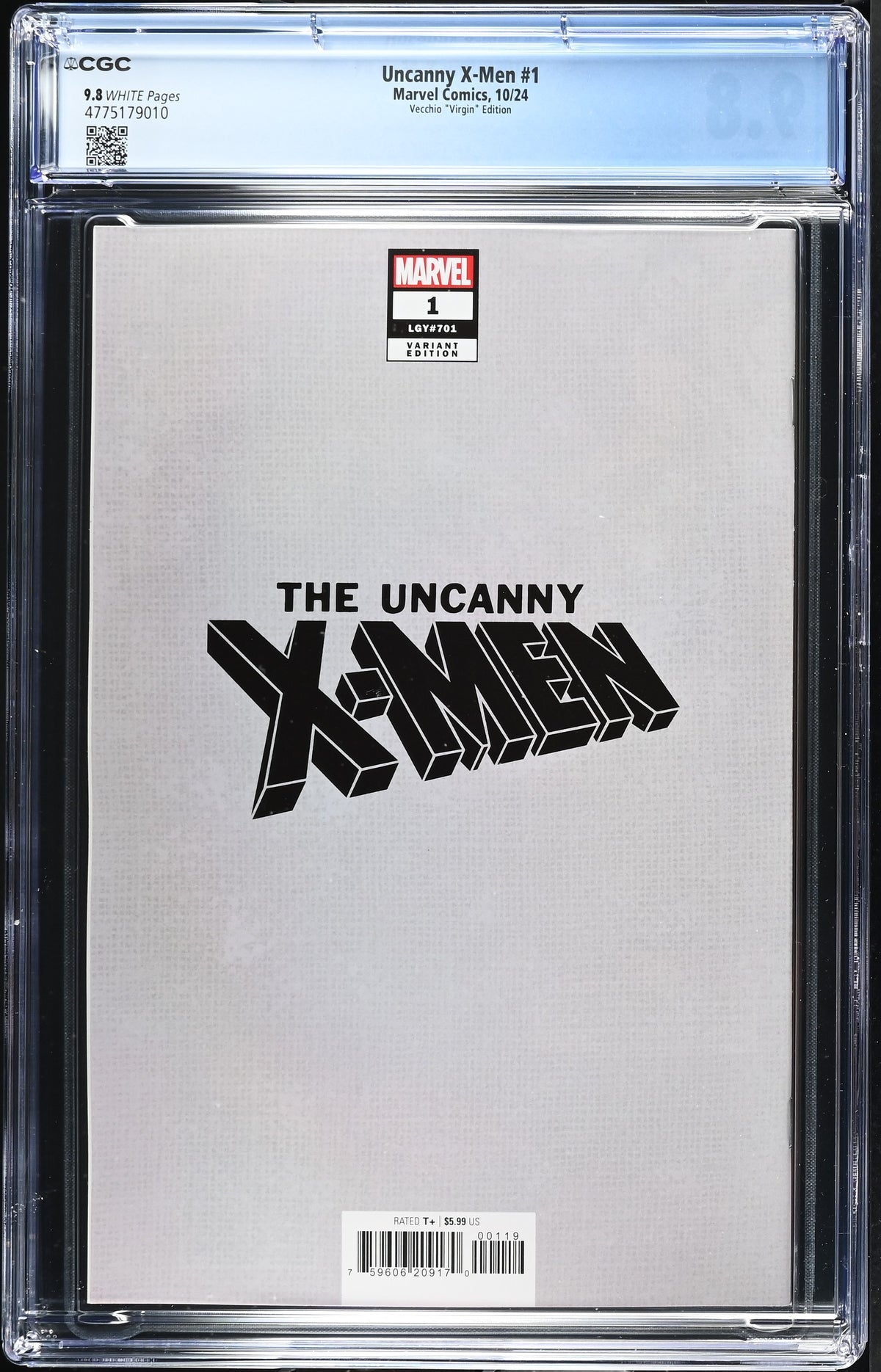 Uncanny X-Men #1 (1:50 Luciano Vecchio Rogue Virgin Variant) CGC 9.8