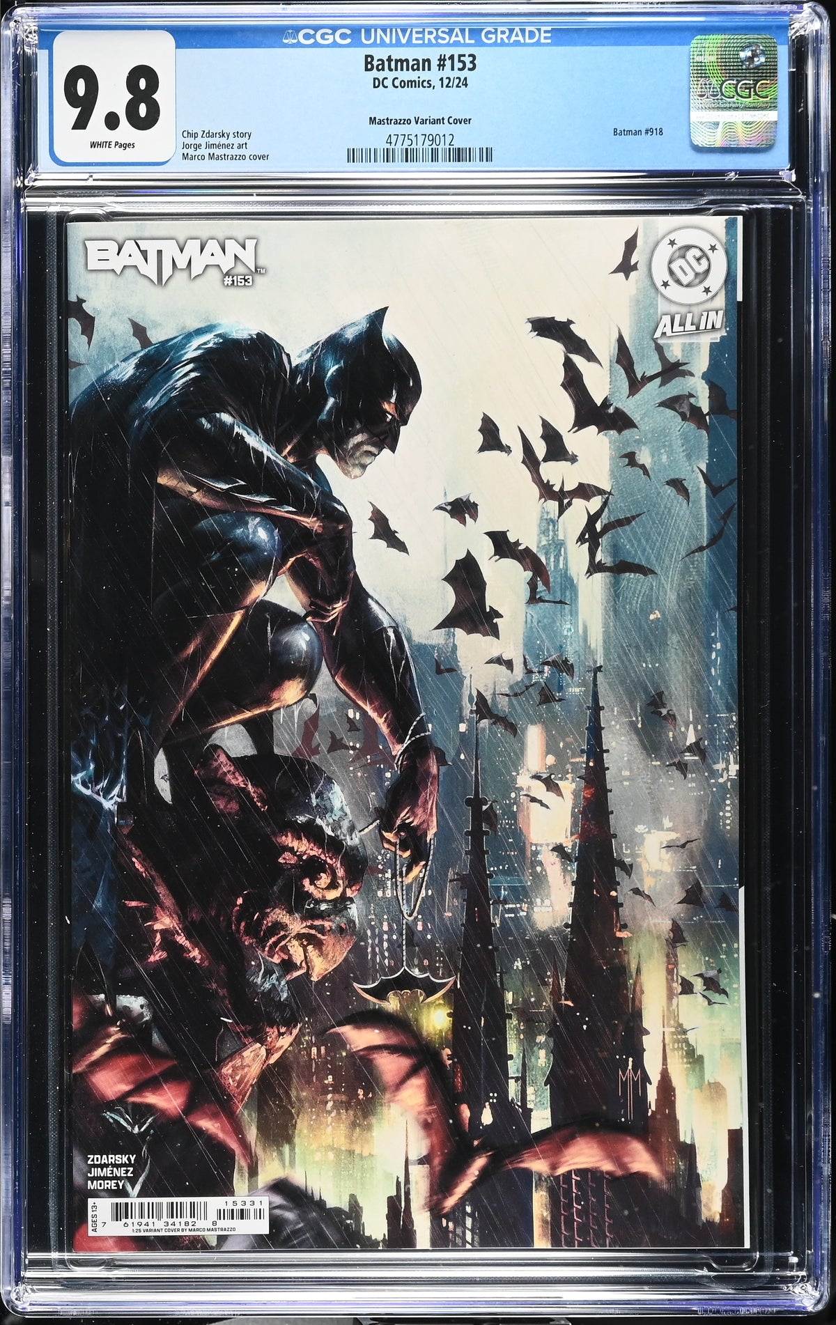 Batman #153 (Cover F 1:25 Marco Mastrazzo Variant) CGC 9.8