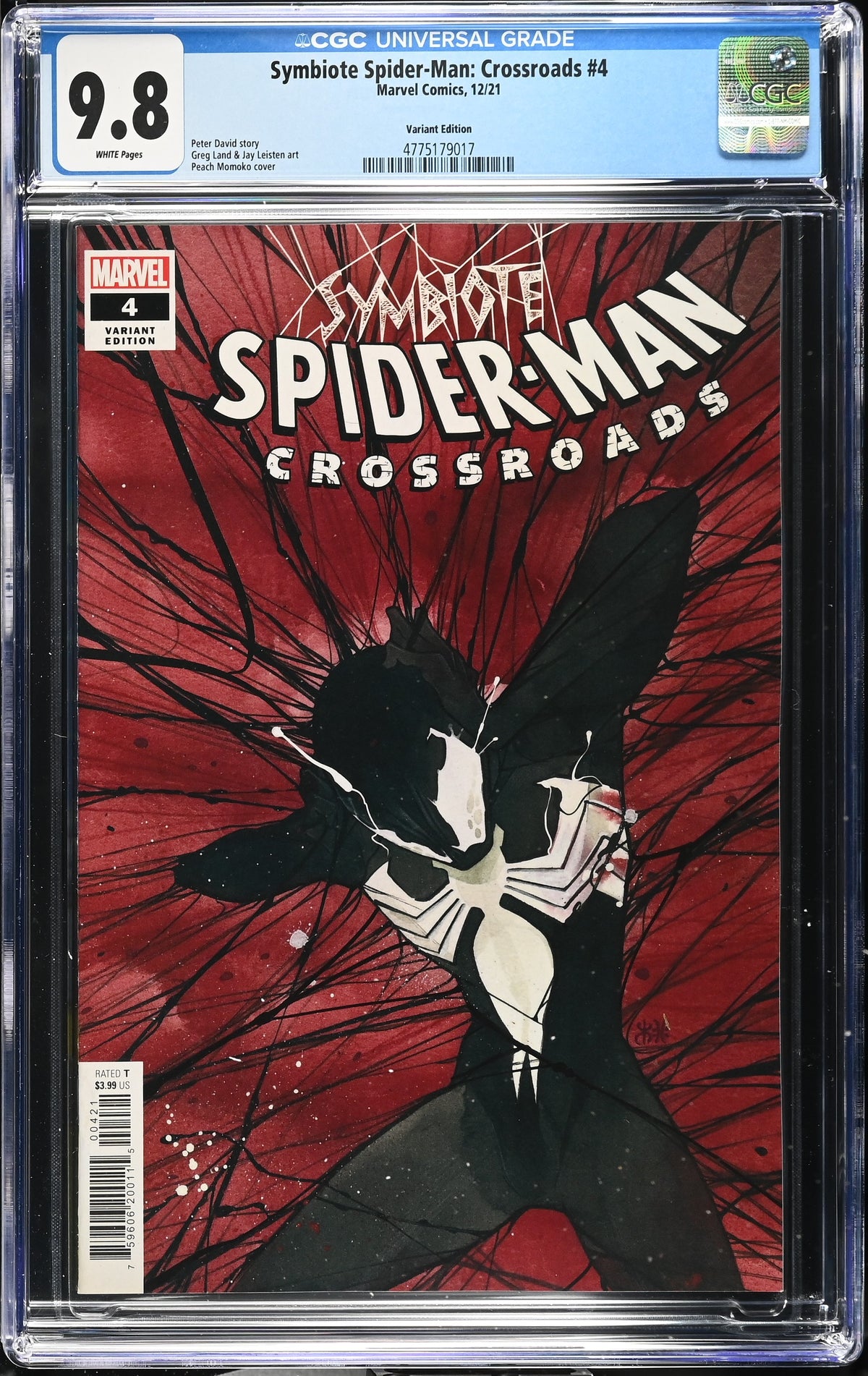 Symbiote Spider-Man: Crossroads #4 (1:25 Peach Momoko Variant) CGC 9.8