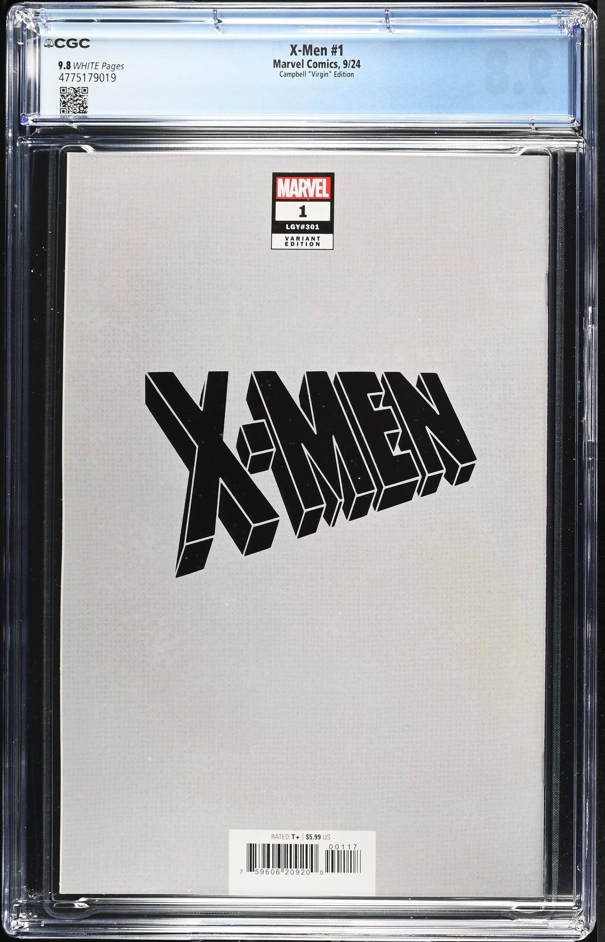 X-Men #1 (1:100 J. Scott Campbell Psylocke Virgin Variant) CGC 9.8